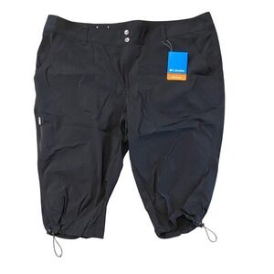 Columbia Omni Shade Womens 22W Black Convertible Capri‎ Hiking Pants NWT